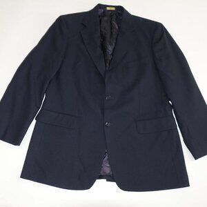 Brooks Brothers Men's Stretch Suit Jacket Size 42 Regular Navy Blue Wool Blazer
